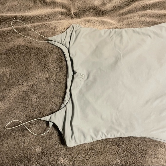 Meshki dusty mint blue spaghetti string thin strap bodycon dress size small - Picture 6 of 6